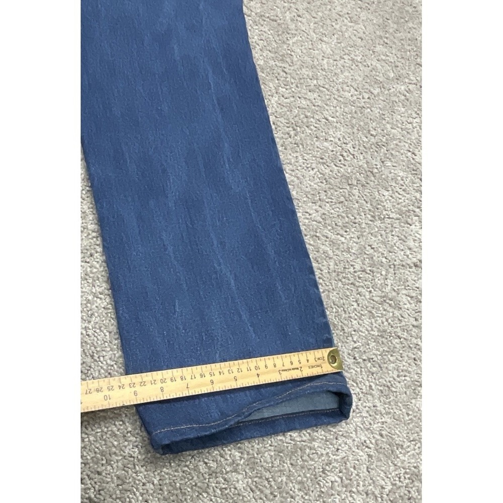 Dearborn Denim Men's Blue Stretch Straight Leg Jeans USA Made 38 x 34 Whiskering - Picture 8 of 8